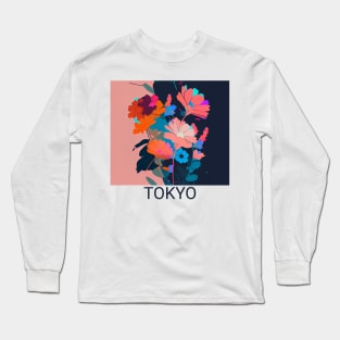 pink and blue beautifully flowers Long Sleeve T-Shirt